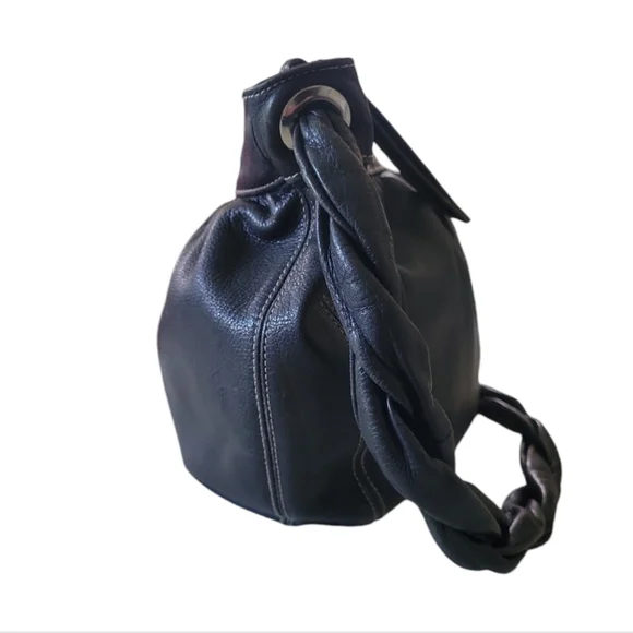 Furla Black Leather Hobo Shoulder Bag